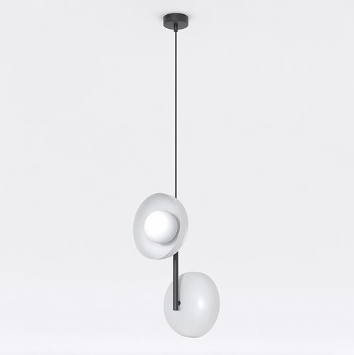 Lampa sufitowa VANILA 2 BL GRAY loft, szara, metal