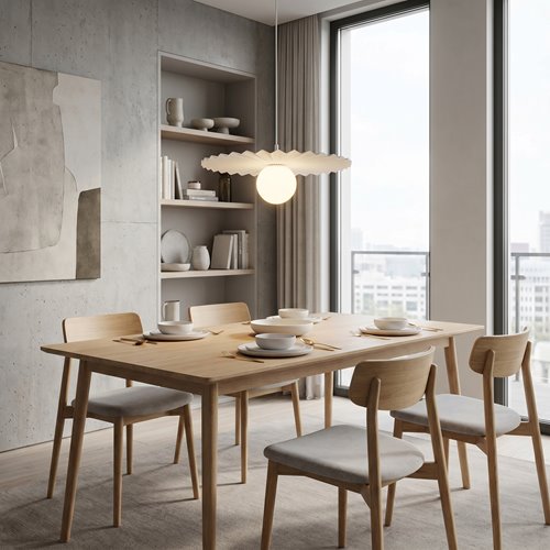 Lampa wisząca UMBRA 1 WHITE nowoczesna, biała, metal, fala