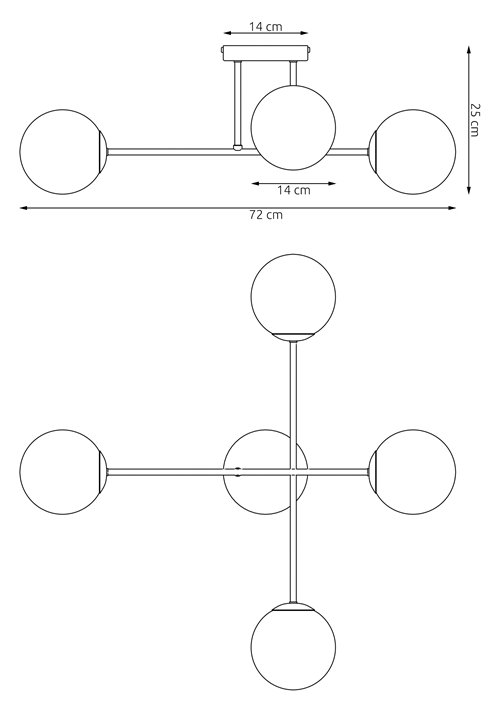 Lampa sufitowa ROMA 4 MOKKA OPAL nowoczesna, klosz, beżowa