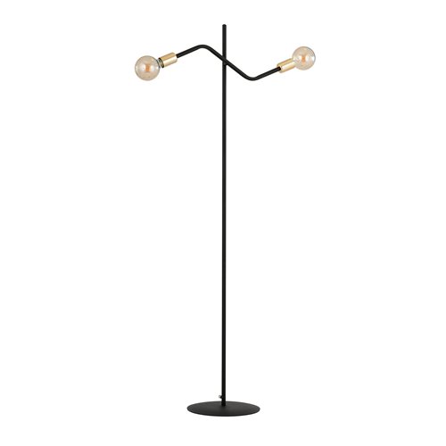 Lampa podłogowa BOLT LP2 BLACK GOLD loft czarna/złota
