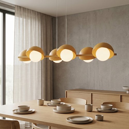 Lampa wisząca BOOM 6 ORANGE nowoczesna, pomarańczowa, metal