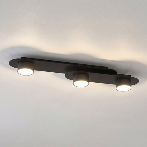 Lampa sufitowa STILO 3 BL BLACK plafon, czarna, metal, loft