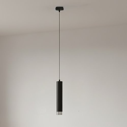 Lampa wisząca KIBO 1 BL/CHROME nowoczesna tuby biały chrom
