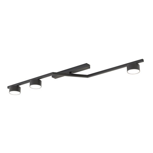 Lampa sufitowa SKAN 3 BLACK plafon, czarna, metal