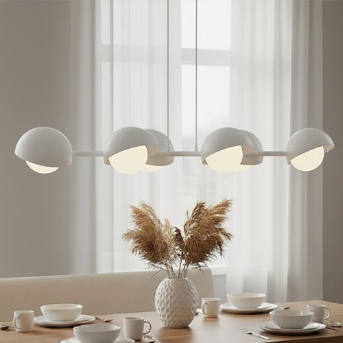 Lampa wisząca BOOM 6 WHITE nowoczesna, biała, metal