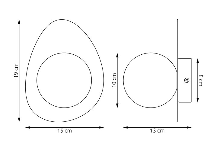 Kinkiet OVO K1 ORANGE nowoczesny, pomarańczowy, metal
