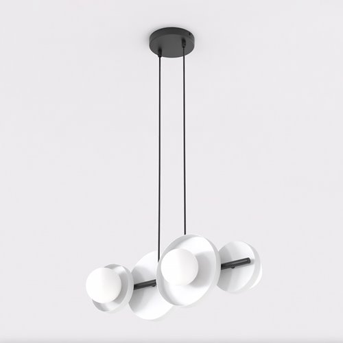 Lampa wisząca MODEL 4 BL WHITE loft, biała, metal