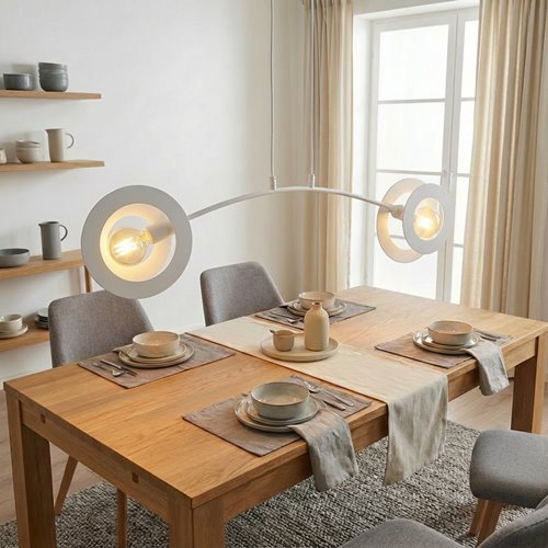 Lampa wisząca EUFORIA 2 WH nowoczesna, biała, metal