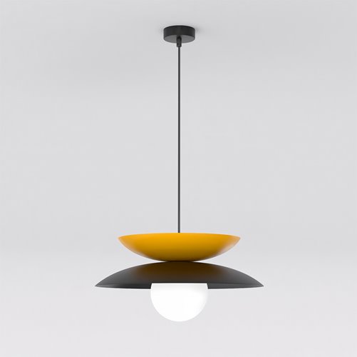 Lampa wisząca NAGOYA 1 BL ORANGE loft, japandi, metal