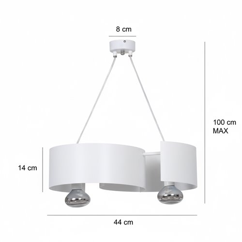 Lampa wisząca VIXON 2 WHITE oryginalna, nowoczesna, biała