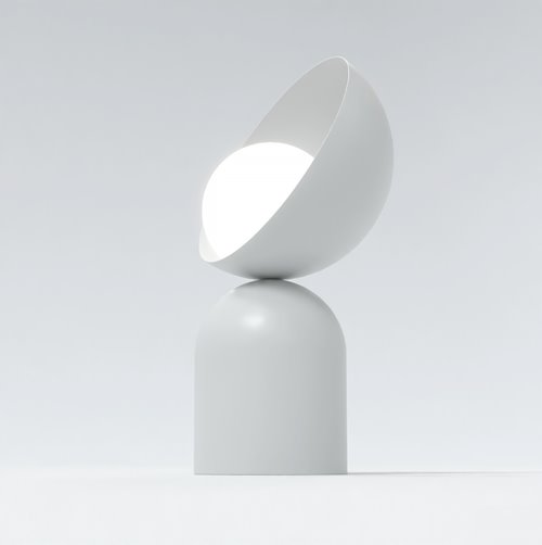 Lampka nocna BOTO LN1 GRAY metal, szara, nowoczesna