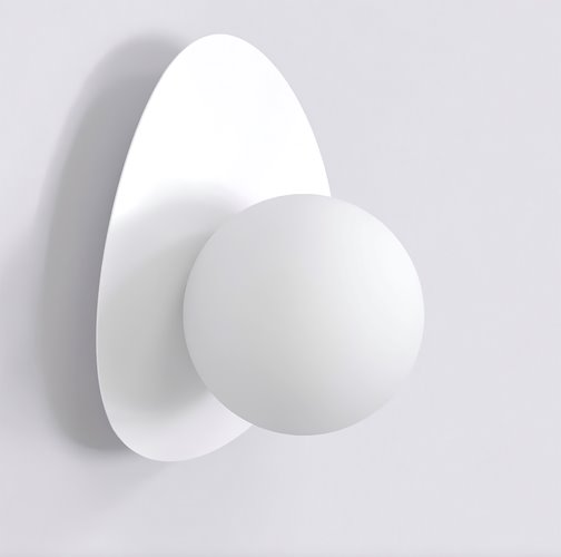 Kinkiet OVO K1 WHITE nowoczesny, biały, metal