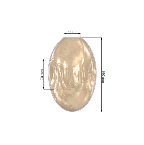 Klosz szklany EGG miodowy