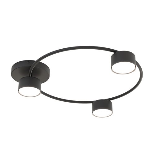 Lampa sufitowa LUCIO 3 BL BLACK plafon, czarna, metal, loft