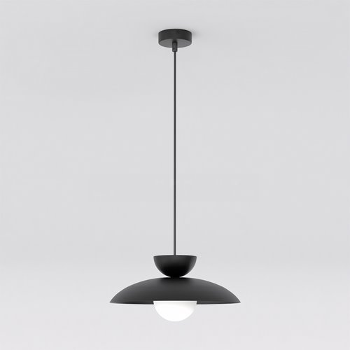 Lampa wisząca MULAN 1 BLACK nowoczesna, czarna, metal