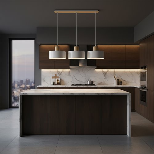 Lampa wisząca TORIN 3 WHITE skandynawska, regulowana, biała