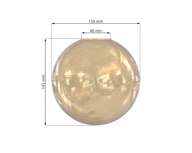 Klosz szklany COSMO miodowy