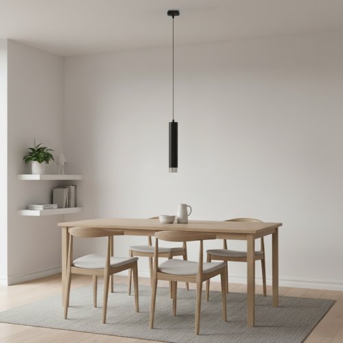 Lampa wisząca KIBO 1 BL/CHROME nowoczesna tuby biały chrom
