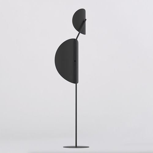 Lampa podłogowa DELULU LP2 BLACK nowoczesna, czarna, metal