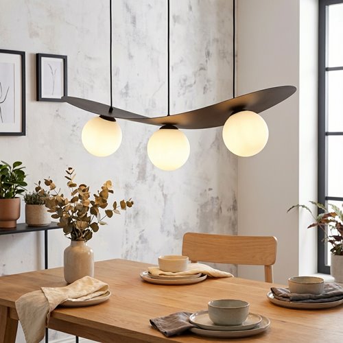 Lampa wisząca AURA 3 BL OPAL nowoczesna i oryginalna