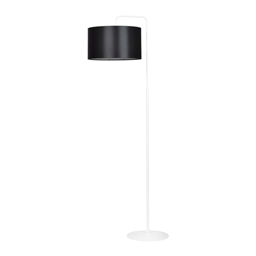 Lampa podłogowa TRAPO LP1 WH BLACK biała czarny abażur