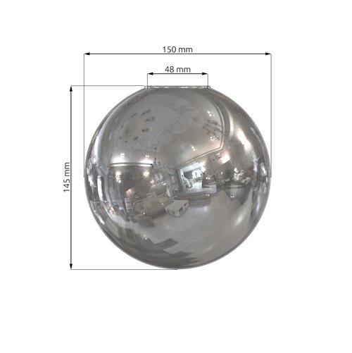 Klosz szklany COSMO grafitowy