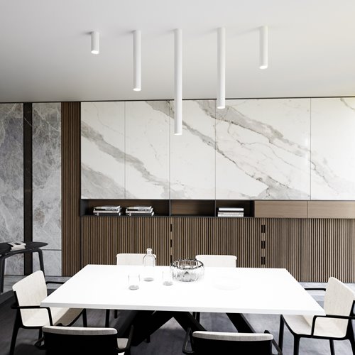 Lampa sufitowa TECNO 1XXL WHITE nowoczesna, spot, biała