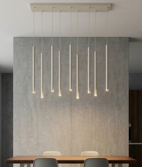 Lampa wisząca SELTER 9 MOKKA beżowa, glamour, sople