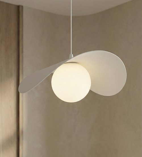 Lampa wisząca RITUAL 1M WHITE nowoczesna, biała, metal