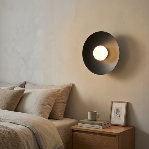 Kinkiet INSPO K1 BLACK nowoczesny, czarny, metal