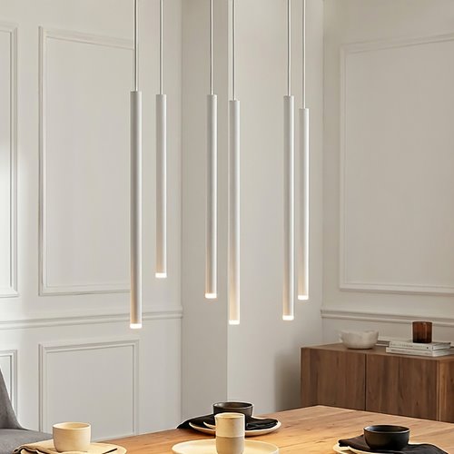 Lampa wisząca SELTER 6 WHITE nowoczesna, sople, biała