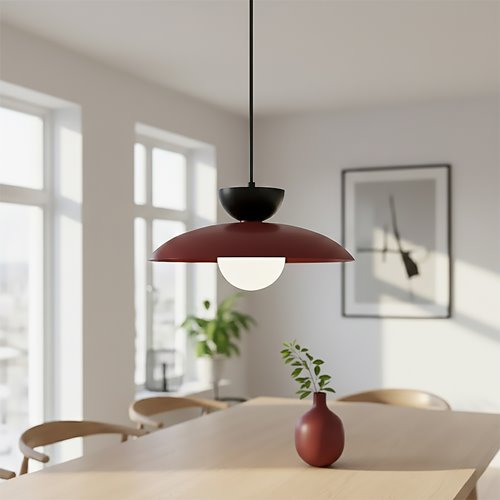 Lampa wisząca MULAN 1 BURGUND BL nowoczesna, metal