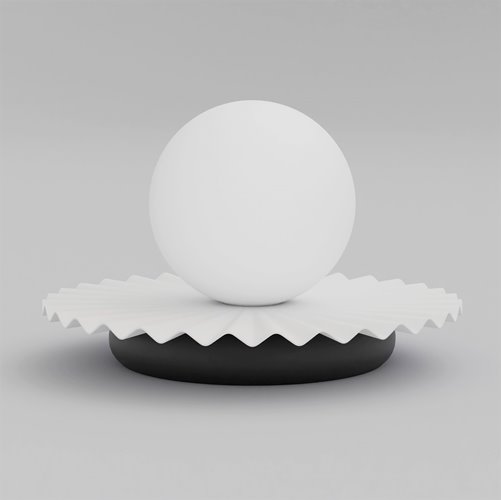 Lampka nocna UMBRA LN1 WHITE metal, biała, nowoczesna, fala