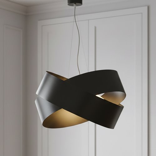 Lampa wisząca VIENO BLACK oryginalna regulowana metal czarna