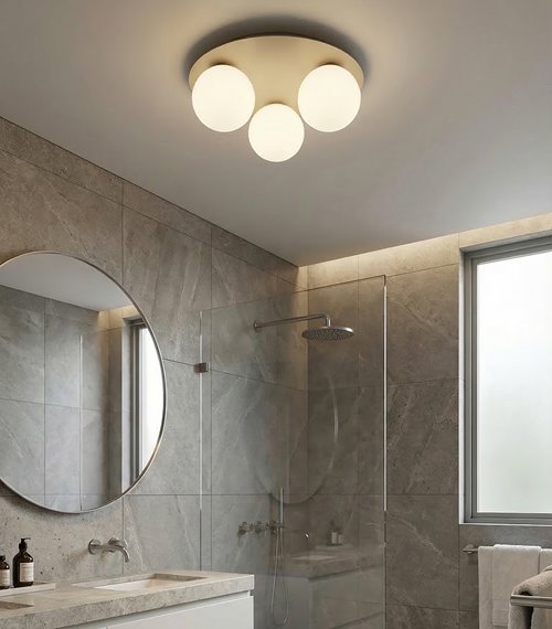 Lampa sufitowa SOLAR 3 MOKKA OPAL nowoczesna, beżowa, biała