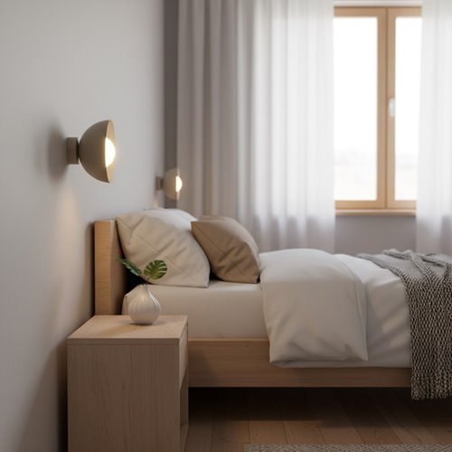 Kinkiet BIBI K1 MOKKA nowoczesny, beżowy, metal