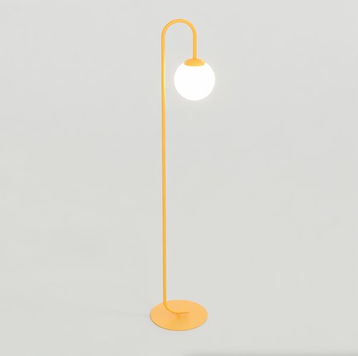 Lampa podłogowa FLOR LP1 BL ORANGE nowoczesna, pomarańczowa