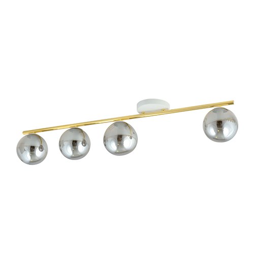 Lampa sufitowa MONZA 4 WH GRAFIT plafon biała/złota/grafit
