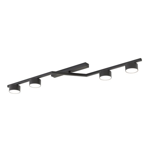 Lampa sufitowa SKAN 4 BLACK plafon, czarna, metal