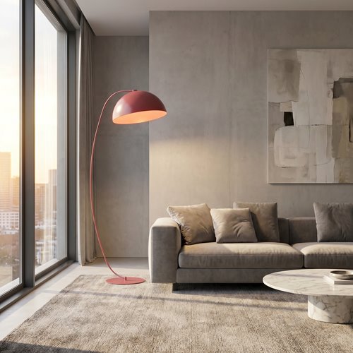 Lampa podłogowa ARCOS LP1 BURGUND nowoczesna, burgundowa