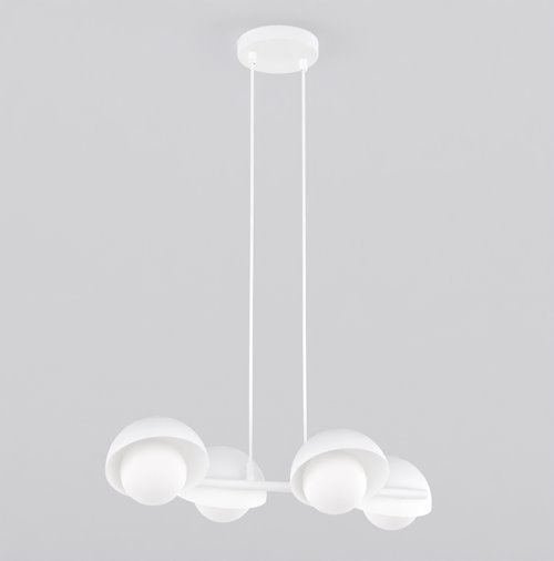 Lampa wisząca BOOM 4 WHITE nowoczesna, biała, metal