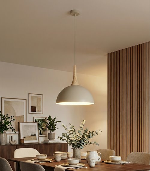 Lampa wisząca NAUTICA 1S MOKKA nowoczesna, beżowa, metal