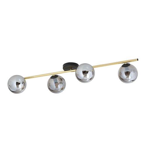 Lampa sufitowa SPLENDI 4 BL GRAFI plafon czarna/złota/grafit
