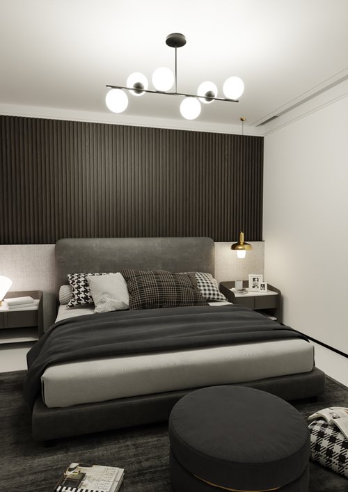 Lampa sufitowa BIOR 6 BLACK klasyczna, klosz, czarno/biała