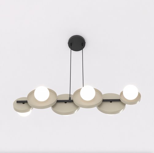 Lampa wisząca MODEL 6 BL MOKKA loft, beżowa, metal