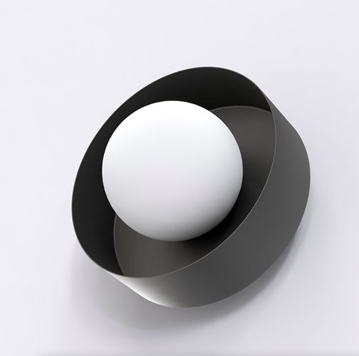 Kinkiet LULU K1 BLACK nowoczesny, czarny, metal