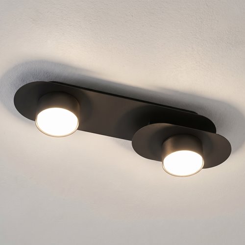 Lampa sufitowa STILO 2 BL BLACK plafon, czarna, metal, loft
