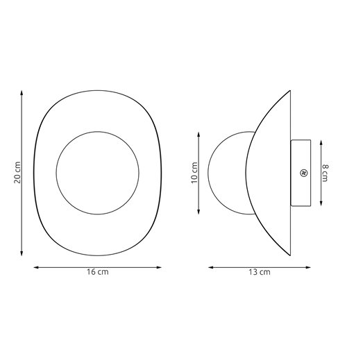 Kinkiet FIERO M K1 GRAY nowoczesny, szary, metal