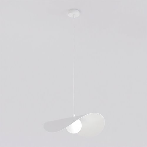 Lampa wisząca RITUAL 1L WHITE nowoczesna, biała, metal