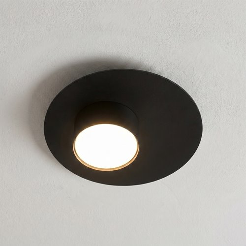 Lampa sufitowa BOLX 1 BL BLACK plafon, czarna, metal, loft